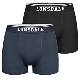 Lonsdale Oxfordshire boxershorts voor heren, Navy/Black, L