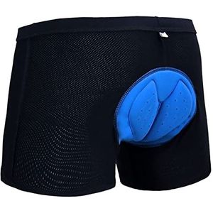 GSJNHY Fietsbroek, fietsondergoed, gewatteerde fietsbroek met lycra, schokbestendige MTB-fietsbroek voor racefiets voor fietsen, sporten, racen (kaki, 3X-Large)