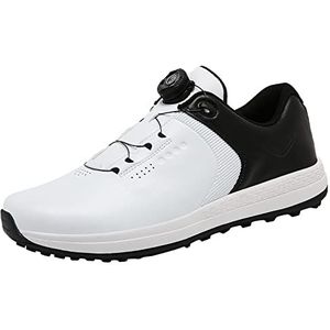 SDEQA Golfschoenen Voor Heren Waterdichte Buitenbrede Schoenen Rubberzool Sneakers Grote Maat,zwart,44.5 EU