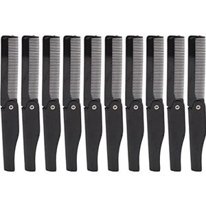 10 Stuks Opvouwbare Kam Plastic Opvouwbare Baardkam Draagbare Reizen Haar Kam Borstel Opvouwbare Massage Haar Kam Zak Kam voor Reizen, Sportschool, Kantoor