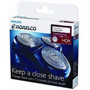 Philips Philishave Norelco HQ9 smart touch-XL/speed-XL, scheerhoofden scheermesjes snijders en folies vervangende scheerkop 3 pack (exclusief hoofdframe)