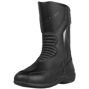 Texpeeed motorlaarzen heren leer - 100% waterdicht lang model CE-goedgekeurd, touring/cruiser bikerschoenen - Zwart - 46 EU