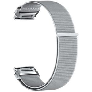 20 mm nylon lus Easy Fit riemriem geschikt for Garmin Fenix5s/5sPlus/6s/6sPro/7s vervangbare horlogeband Instinct2s armband polsband (Color : White, Size : Forerunner 55)