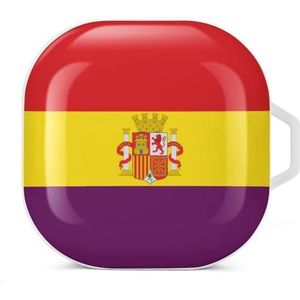 Spaanse Republikeinse vlag oordopjes hoesje compatibel met Samsung hard shell beschermhoes wit stijl
