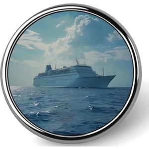 Ocean Cruise Schip Ronde Broche Pin voor Mannen Vrouwen Aangepaste Badge Knop Kraag Pin voor Jassen Shirts Rugzakken