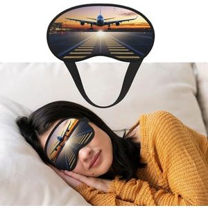 Airport Oogmasker om te slapen Zachte Satijnen Slaap Schaduw Cover Blinddoek met Elastische Band Reizen Dutje Verduisterende Oogschaduw Cover voor Vrouwen Mannen