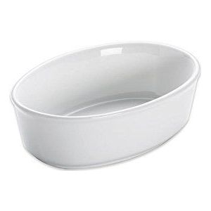 Maxwell & Williams White Basics Ovale taartschaal, porselein, wit, 17,5 x 12,5 x 5,5 cm