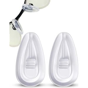 SPORTS WORLD VISION Neuspads voor brillen | Premium zachte siliconen Air Active neuspads voor brillen | 17mm schroefbare brilpads in 1 paar