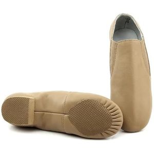 Jazz Schoenen 1e Laag Slip Op Jazz Dans Schoenen Vrouwen Ballet Jazzy Dansen Oefening Gym, bruin, 36 EU