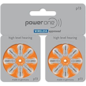 power one – Gehoorapparaatbatterijen Big Comfort Pack, maat 13, draadloos goedgekeurd, lange levensduur, zink-luchttechnologie, kwikvrij, 1,45 volt, 80 batterijen (8 stuks, 10 stuks)