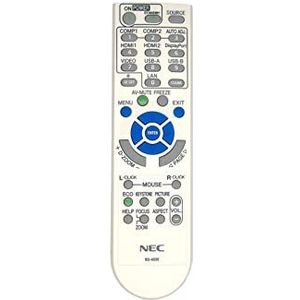 Originele vervangende afstandsbediening NEC RD-469E, 7N901053, RMT-PJ36, 7N901051. Vervangt ook NEC RD-448E, 7N900921, RMT-PJ31, RD-443E, 7N900881, RD-450C