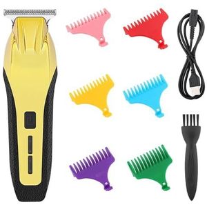 Tondeuse voor mannen, professionele Electirc tondeuse kapperszaak oplaadbare baard haartimer voor mannen (gouden)