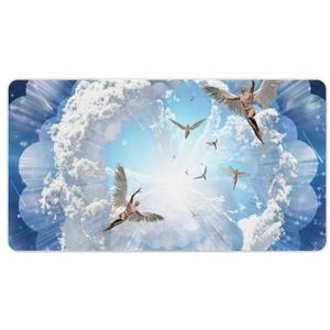 Hoek In Heilige Hemel Antislip Muismatten Grappige Bureau Mat Rubber Laptop Schrijven Mat voor Gamer Kantoor Thuis 40X75cm