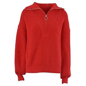 Sweater Hoodie voor Dames | Trui met halve rits en capuchon - Klassieke, comfortabele en warme truien voor Kerstmis, het dagelijks leven Peosevi