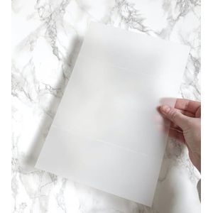 Vellum jassen vellum wrap, 5 x 7 vellum bruiloft uitnodiging cover, vellum jas voor uitnodigingen, doorzichtige doorschijnende wrap, 20/50 stuks voor doe-het-zelf uitnodiging (kleur: blanco, maat: 40