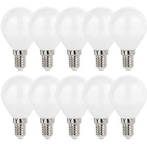 NCC-Licht 10 x LED Filament Lamp Druppel Bal G45 1W E14 opaal 90lm 827 Warm Wit 2700K