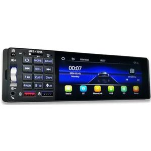 Bluetooth autoradio 1 Din CarPlay, Auto, USB TF AUX, FM stereo-ontvanger, 5 inch touchscreen, systeemhoofdeenheid 3005