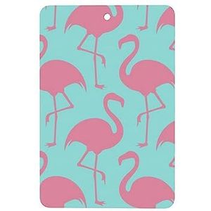 Auto Luchtverfrisser Vellen Roze Flamingo Gedrukt Geurende Hangende Bladen Voor Auto Interieur Decor 4 Stuks