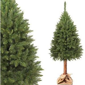 KADAX Kerstboom, kunstkerstboom 180 cm van PVC-kunststof, sparren met stam, Ø ca. 80 cm boom met 30 takken en 9 boomkronen, dennenboom, kerstboom (elfhoed 180 cm)