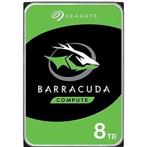 Seagate BarraCuda, 8 TB, interne harde schijf, SATA 6 Gbit/s, 3,5"", 5400 RPM, 256 MB cache voor desktop-pc (ST8000DM004)