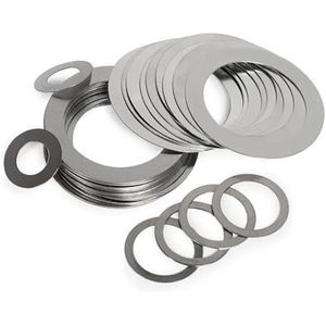Ringen, vlakke ringen, Ringen 5/10/20 stuks M16-M60 Shim Sliver Ring RVS Afstelbare vlakke pakking Aslager Afstandsringen Dikte 0,1 mm Bevestigingsringen(M32x45 (5Pcs))