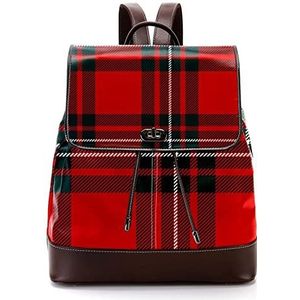 Ren Schotse geruite gepersonaliseerde casual dagrugzak tas voor tiener, Meerkleurig, 27x12.3x32cm, Rugzak Rugzakken