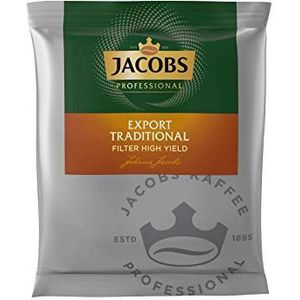 Jacobs Export Traditional filterkoffie in portiezak, grote verpakking met 90 stuks (90 x 55 g = 4.950 g), gemalen koffie, portie voor hele kan koffie, extreem zuinig, voordeelverpakking, professioneel