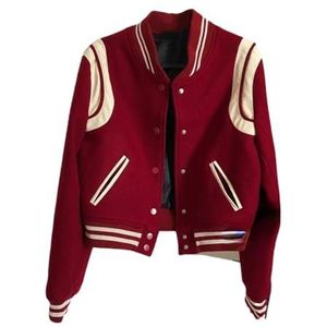 Dvbfufv Vrouwen Bomberjack Vrouwen Sweatshirt Stand Kraag Baseball Jas Losse Harajuku Lange Mouw Korte Jassen Tops, Rood, S