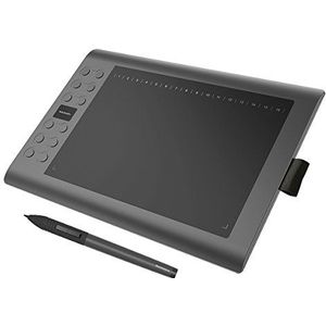 GAOMON M106K - 10 x 6 inch professionele grafische tablet met 12+16 programmeertoetsen en draadloze pen