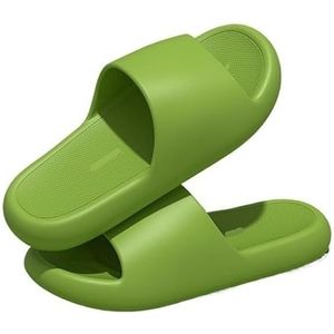 Non-slip Bathroom Slippers,Soft Slippers,Indoor And Outdoor Platform Pool Slippers Shower Slippers (Color : Green, Size : 43-44)