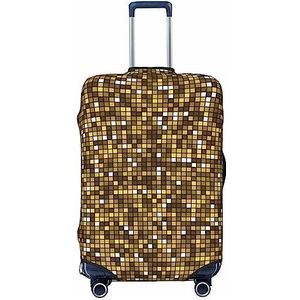 UNIOND Gouden pailletten patroon bedrukte bagage cover elastische reiskoffer cover protector fit 18-32 inch bagage, Zwart, L
