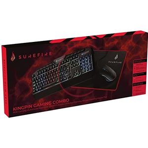 VERBATIM Toetsenborden van het merk SUREFIRE Kingpin Gaming Combo Set (Scandinavisch QWERTY-toetsenbord, 7 toetsen R