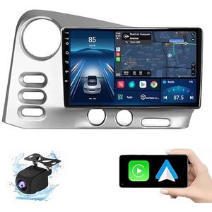Android 14.0 2 Din Autoradio 9"" Touchscreen Auto Stereo voor Toyota Corolla Matrix 2003-2008 met Draadloze Carplay Android Auto GPS navigatie AHD Omgekeerd beeld Stuurwielbediening(A,P5(6G+128G))