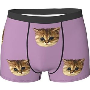 HABXNJF Microvezel Heren Boxers, Grappig Kat Heren Ondergoed, Ademend Heren Boxer Shorts, Zoals getoond, XL