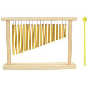 Percussie Chimes, 20 Bars Eenrijige Muzikale Percussie Chimes Instrument Wind Bell Met Houten Stand Stok Goud