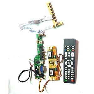 Voor LM190E03-B4N4/TLB1 Remote+Inverter+toetsenbord T.V53 controller board 4CCFL 30Pin LVDS LCD-scherm VGA HDMI AV USB RF Kit (LM190E03-TLB1)