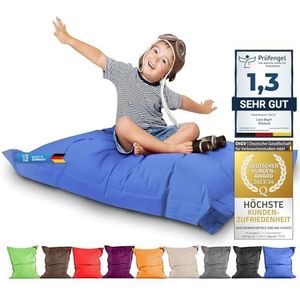 Lazy Bag Original Zitzak XL 250 Liter Reuze Zitzak Junior Kussen Armstoel voor Kinderen & Volwassenen 160x120 (Blauw)