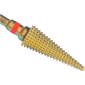 DHRCONPA 16mm 3/32Inch Driehoek Conische Nagelboorbits Goudcarbide Frees Slijpgereedschap Manicure Accessoires