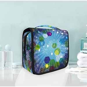 Hangende opvouwbare toilettas kleurrijke glans make-up reizen organizer tassen tas voor vrouwen meisjes badkamer