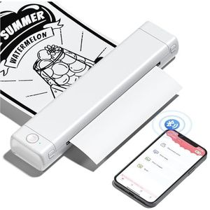 Phomemo M08F - Draagbare Draadloze Printer - Wit - A4 - Thermische Printer