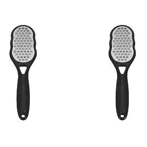 2 Set Professionele Voetvijlen Rvs Pedicure Gereedschap Grote Plaat voor Hakken, Nieuw Zwart, 236x65x30mm