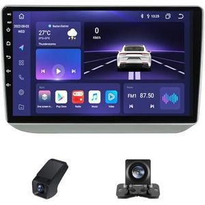 Autoradio 2 Din met Carplay Android Auto Wireless,geldt voor Skoda Fabia 2 2007-2014 9inch touchscreen Bluetooth Stereo Auto FM-radio RDSRadio/USB/AM/FM/Wifi achteruitrijcamera(NF-6)