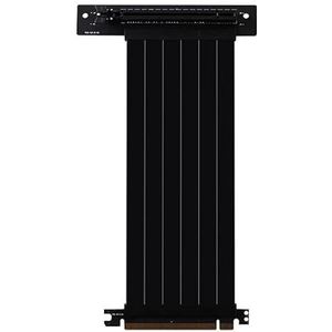 Allowish Full Speed 3.0 PCIE X16 Riser Kabel Videokaart Verlengkabel GPU PCI-E flexibele afgeschermde extender (20 cm, 90 graden zwart)