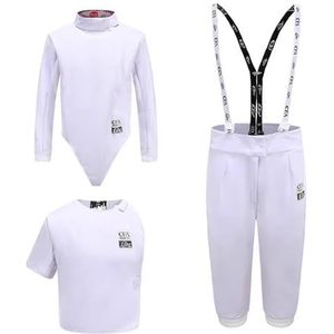 Schermuniform Trainingspak, Klassieke Jas Broek Vest Set voor Float Epee Sabre (Rechterhand)(36)