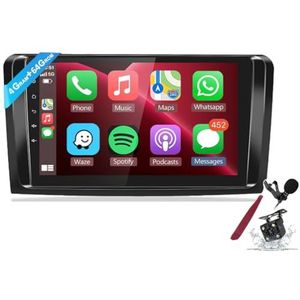 Android 15 Autoradio voor B-enz ML W164 (2005-2011) 9 inch 2K Touchscreen 2000 * 1200 Android Head Unit Multimedia Speler met Carplay GPS Navi BT 5G WiFi DSP SWC,K6 pro