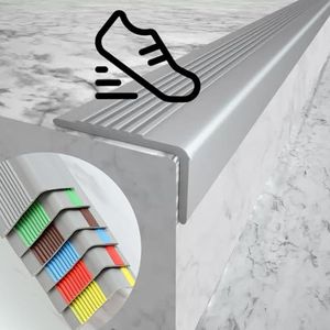 Traprandbeschermer Trapovergangsstrip, antislip traptreden, zelfklevend, beschermstrip, waterdicht, trederand, vrij te snijden(Gray,15M)