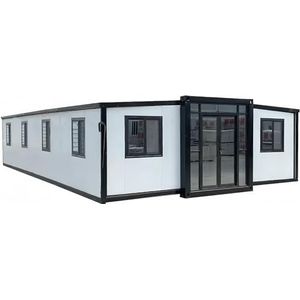 HUGHEARTS Draagbaar Geprefabriceerd Klein Huis 30x20ft, Mobiel Uitzetbaar Plastic Prefabhuis voor Hotel, Cabine, Bureau, Wachthuis, Winkel, Villa, Pakhuis, Workshop (met Toilet)