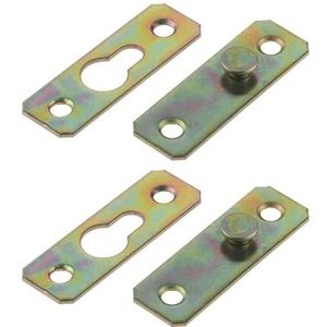 2 Sets 58x20mm Hout Bed Fittings Connectoren Bed Beugels Frame Aansluiten Meubels Rail Haak Beugel Scharnier Connector Lock Iron