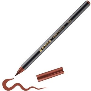 edding 1340 brush pen - bruin - 1 stift - flexibele penseelpunt - viltstift voor schilderen, schrijven en tekenen - dagboeken, handlettering, mandala, kalligrafie