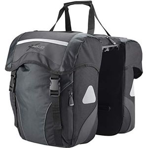 XLC Unisex - volwassenen BA-S63 dubbele tas carry more, zwart, eenheidsmaat